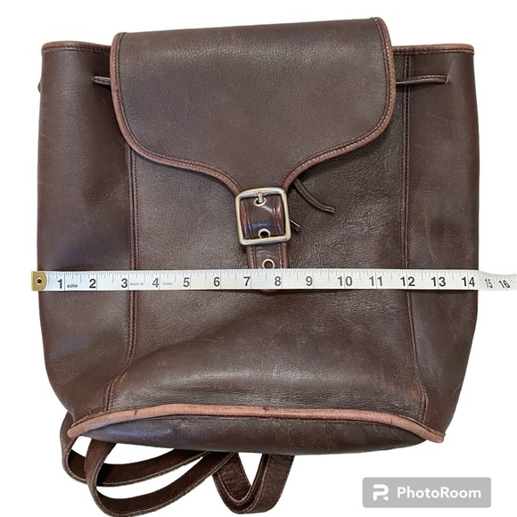 Coach Vintage Brown Leather Buckle Backpack 9064 - Picture 12 of 13